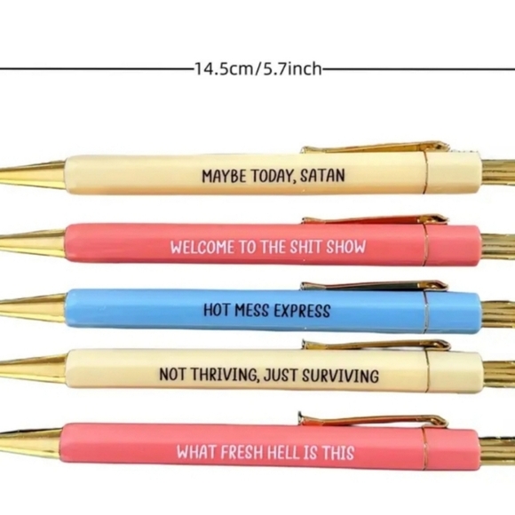 Sh*t Show Pen Set -5pk office humor, boss admin coworker - Picture 4 of 5